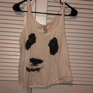 White panda tank top